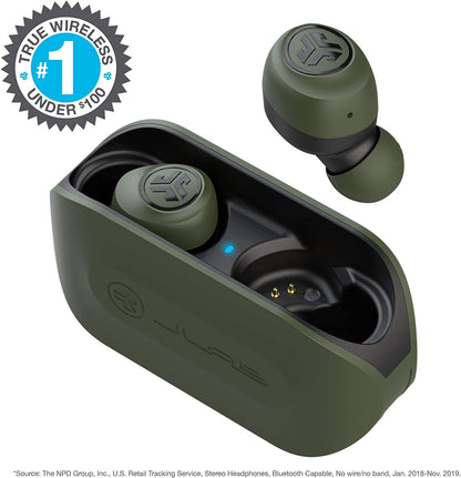 Go Air True Wireless Bluetooth Earbuds + Charging Case, Green, Dual Connect, IP44 Sweat Resistance, Bluetooth 5.0 Connection, 3 EQ Sound Settings Signature, Balanced, Bass Boost